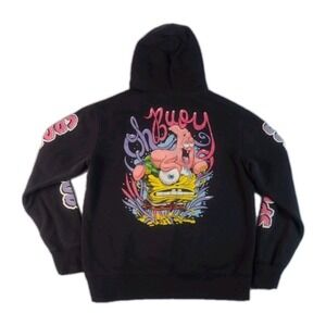 H&M  Divided Spongebob Patrick Oh Buoy Graphic Black Hoodie Mens M Nickelodeon